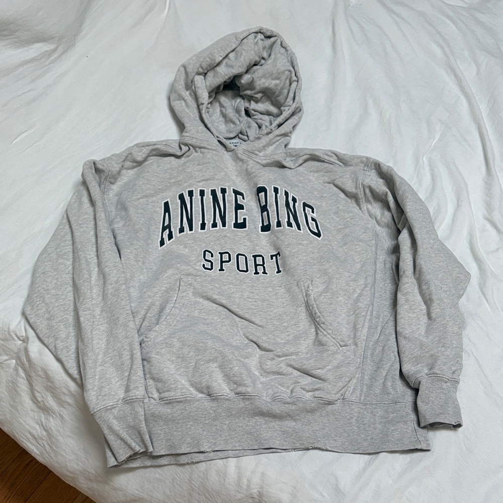 Anine Bing Sport Heather Gray Hoodie
